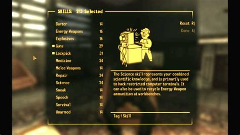 fallout nv tag skills|More.